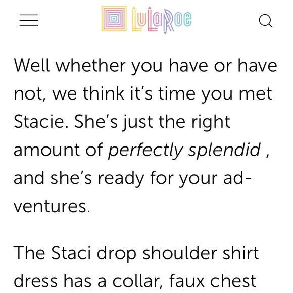 LuLaRoe Stacie Blue Stripes Shirt Dress 2XL NWOT - Picture 11 of 12